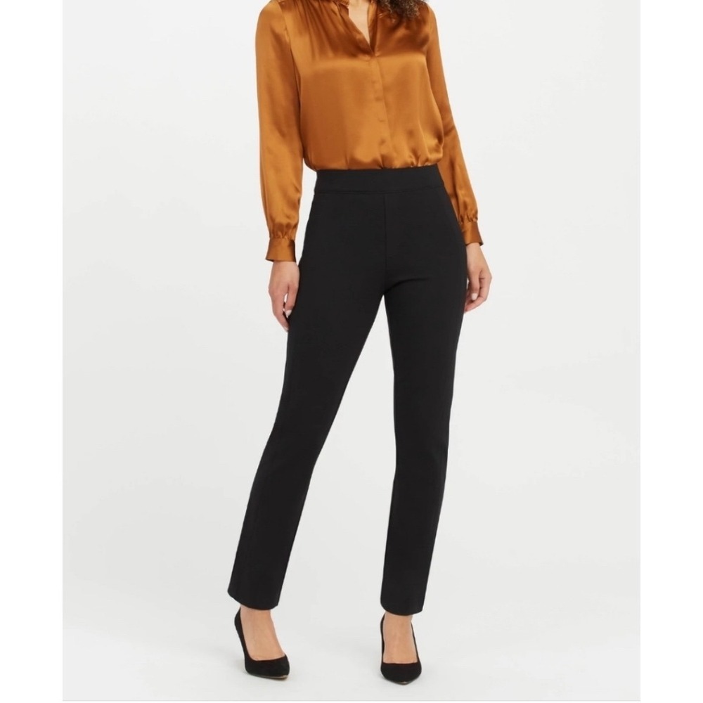 SPANX Black PerfectFit Ponte Slim
Straight Pants Trousers‎ 20254R Pull On Size L